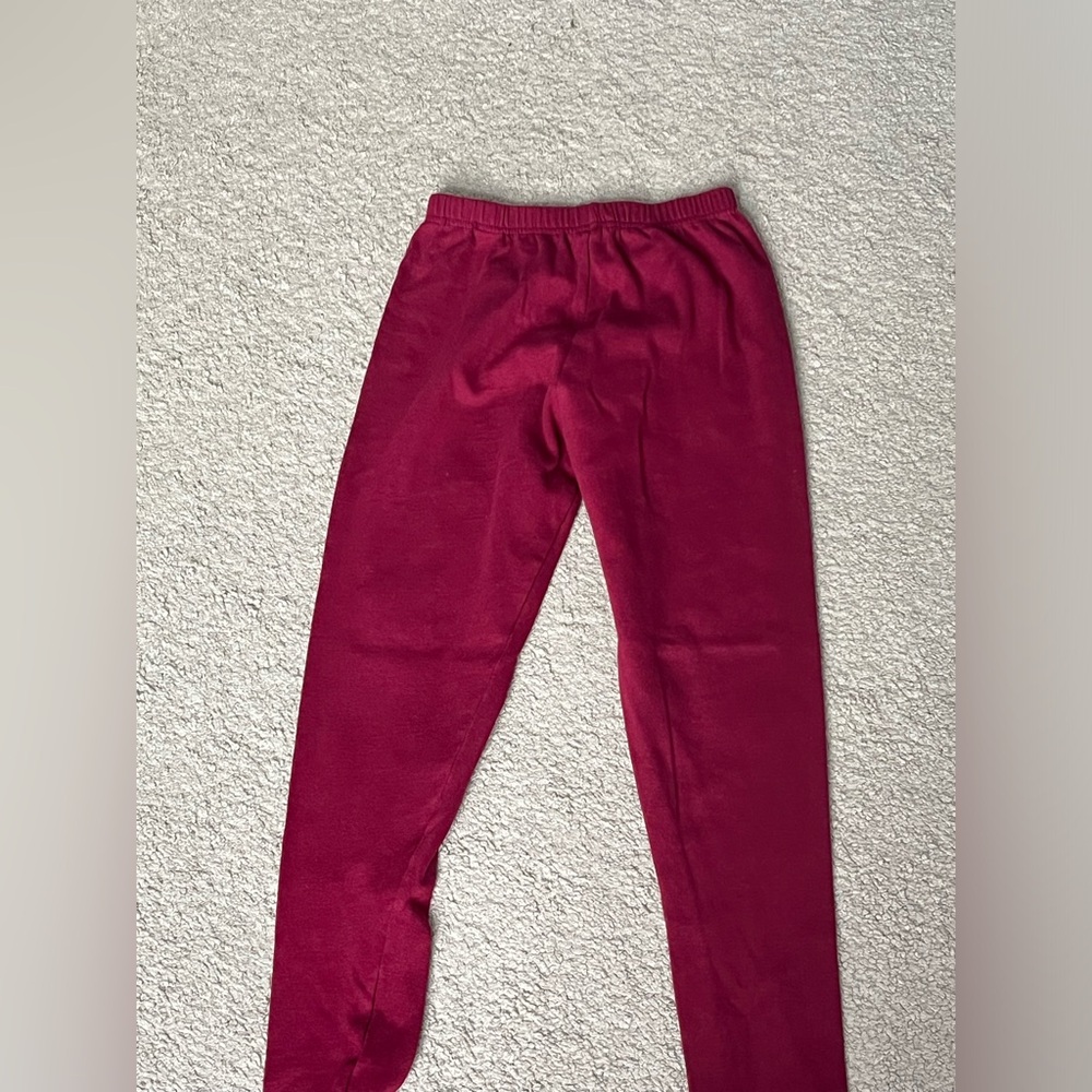 Girls Maroon Leggings Size Small